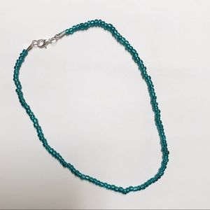 Blue Beaded Chocker Necklace